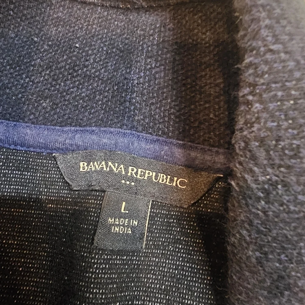 Banana Republic Brushed Birdseye Pullover - Navy - Size Large